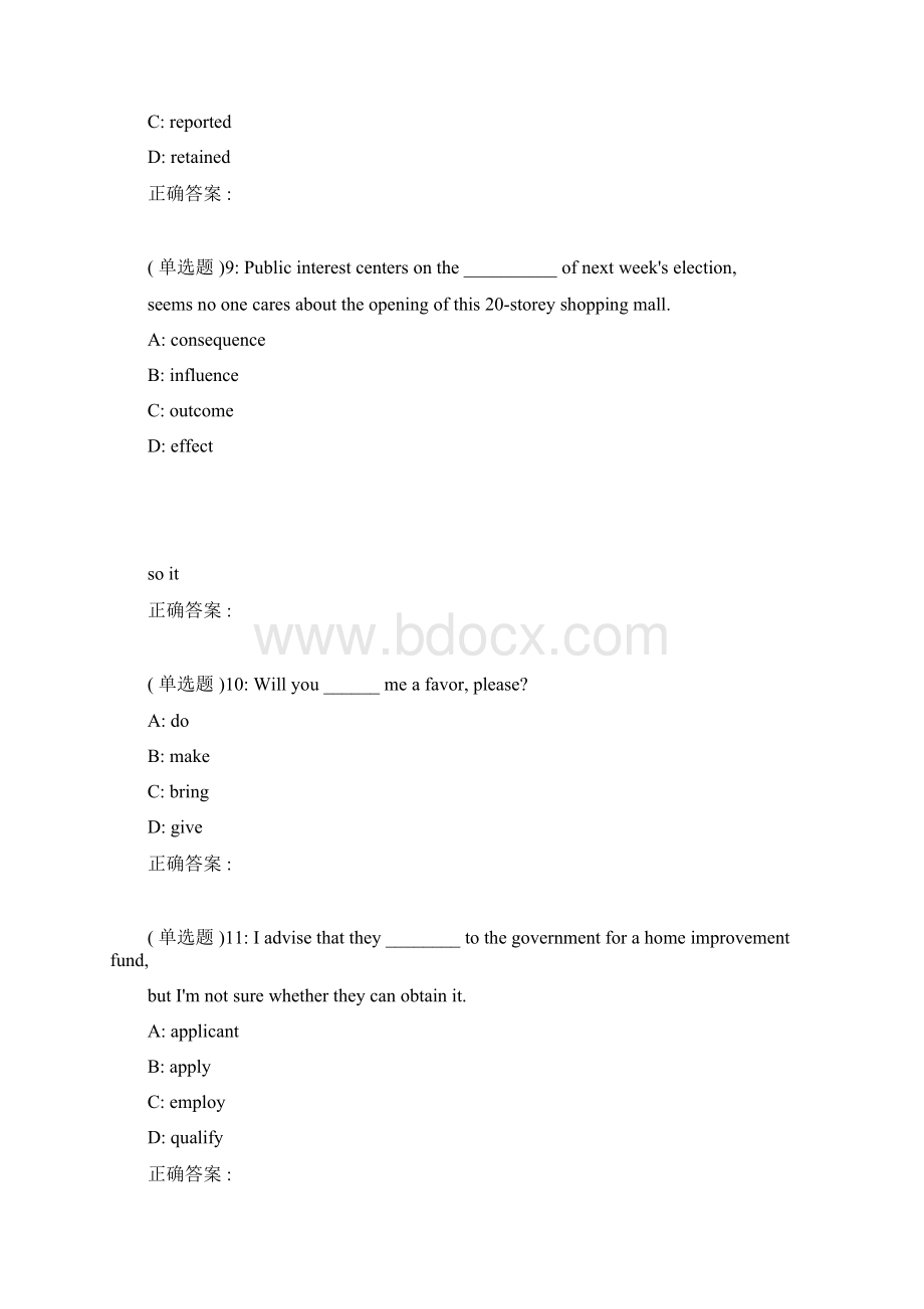 大工19春《大学英语3》在线测试.docx_第3页