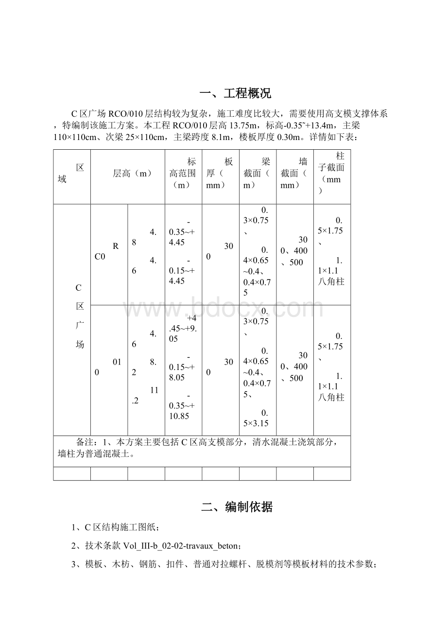 C区高支模施工方案Word文件下载.docx_第2页