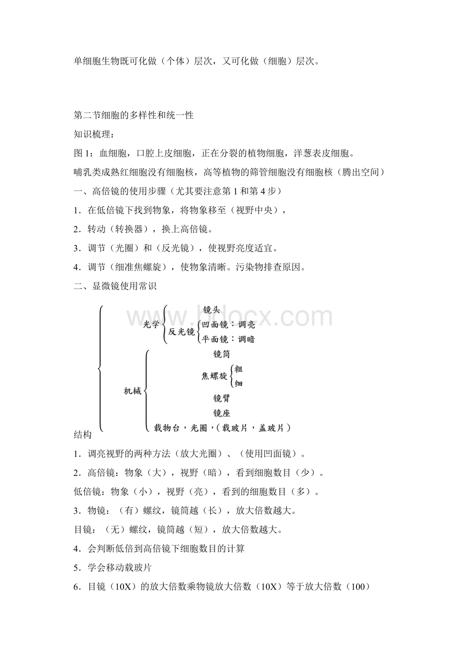 高中生物必修一第一章第二章知识点总结Word格式文档下载.docx_第3页