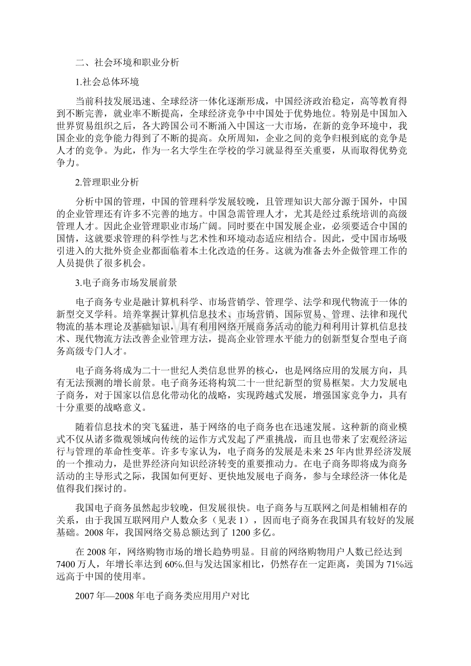 电子商务大学生职业规划文档格式.docx_第2页