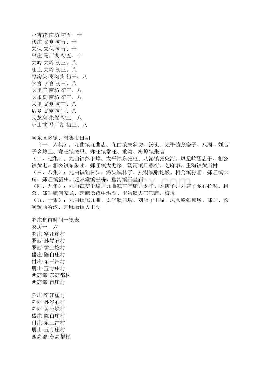 兰山区各乡镇集市时间doc.docx_第3页