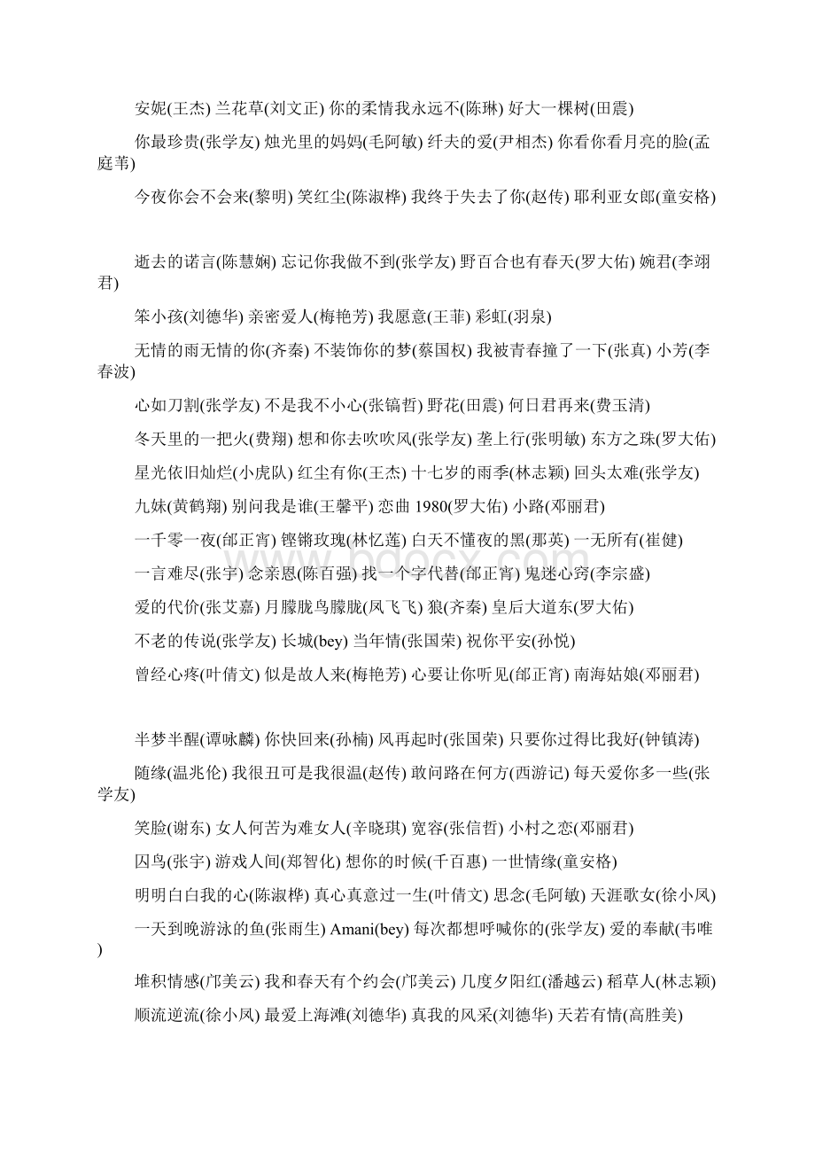 经典的老歌1000首怀旧Word文档下载推荐.docx_第3页