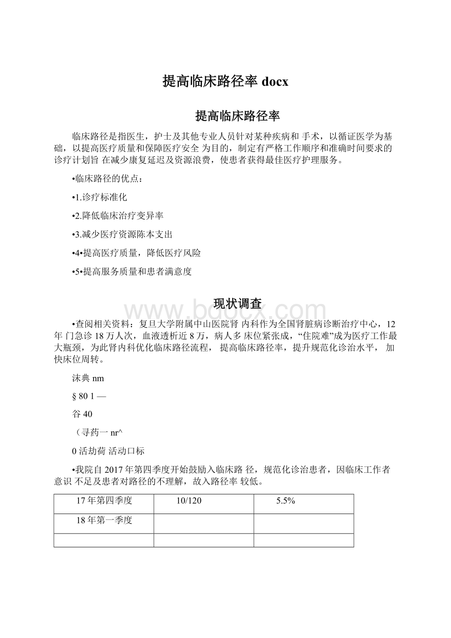 提高临床路径率docxWord下载.docx_第1页