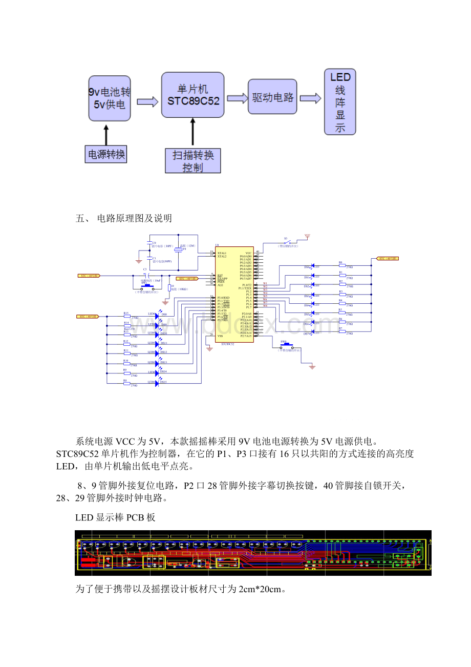 基于51单片机的LED显示棒制作Word下载.docx_第2页