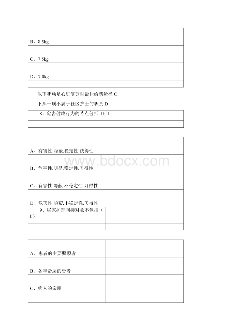 华医网《社区护理》答案整理Word文档格式.docx_第2页