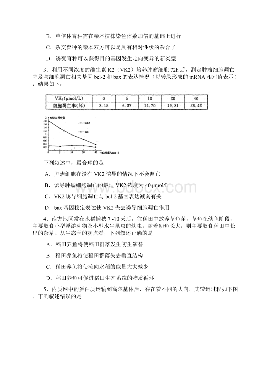 泉州市届普通中学高中毕业班质量检查理科综合能力测试.docx_第2页