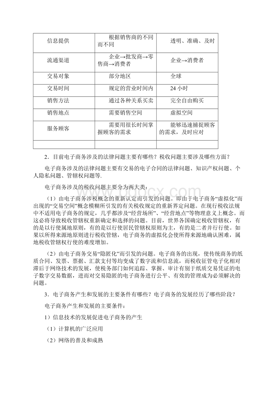 人民邮电出版社《电子商务概论》课后习题答案文档格式.docx_第3页