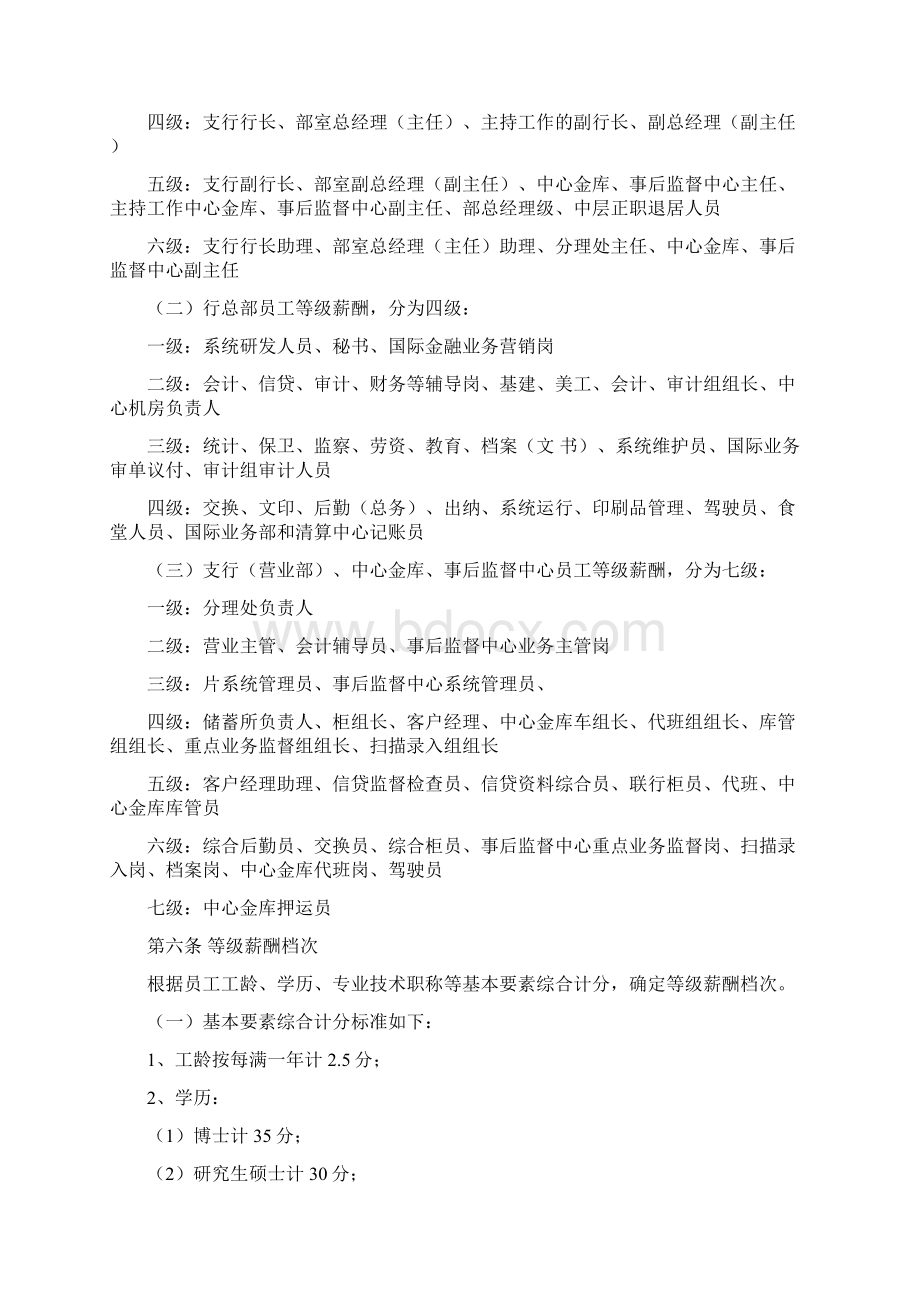 农村合作银行员工薪酬分配考核办法.docx_第2页