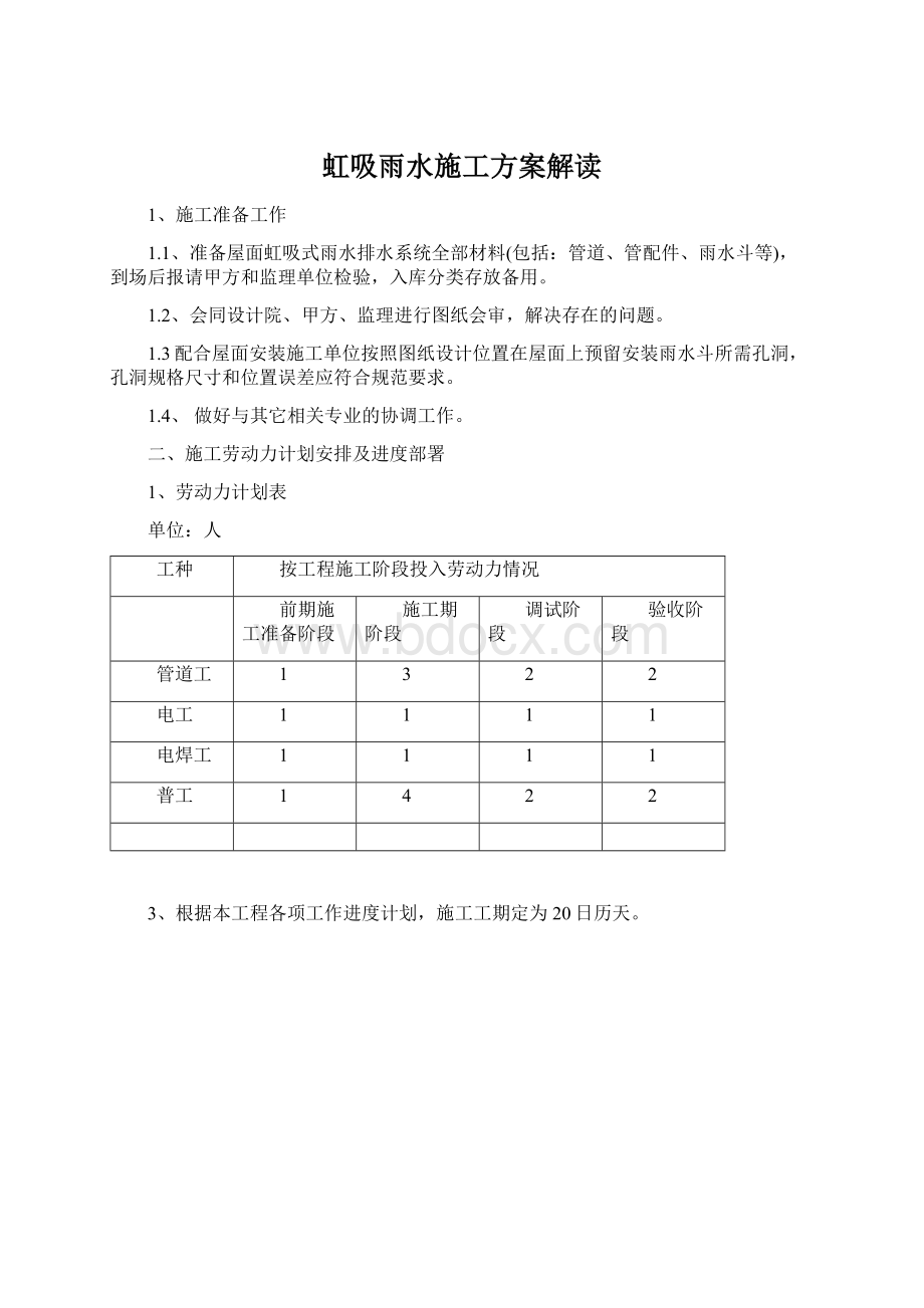 虹吸雨水施工方案解读.docx