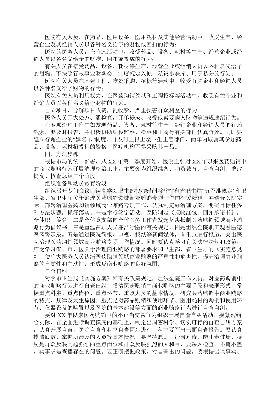 区医院治理医药购销领域商业贿赂和纠风工作实施方案.docx_第2页