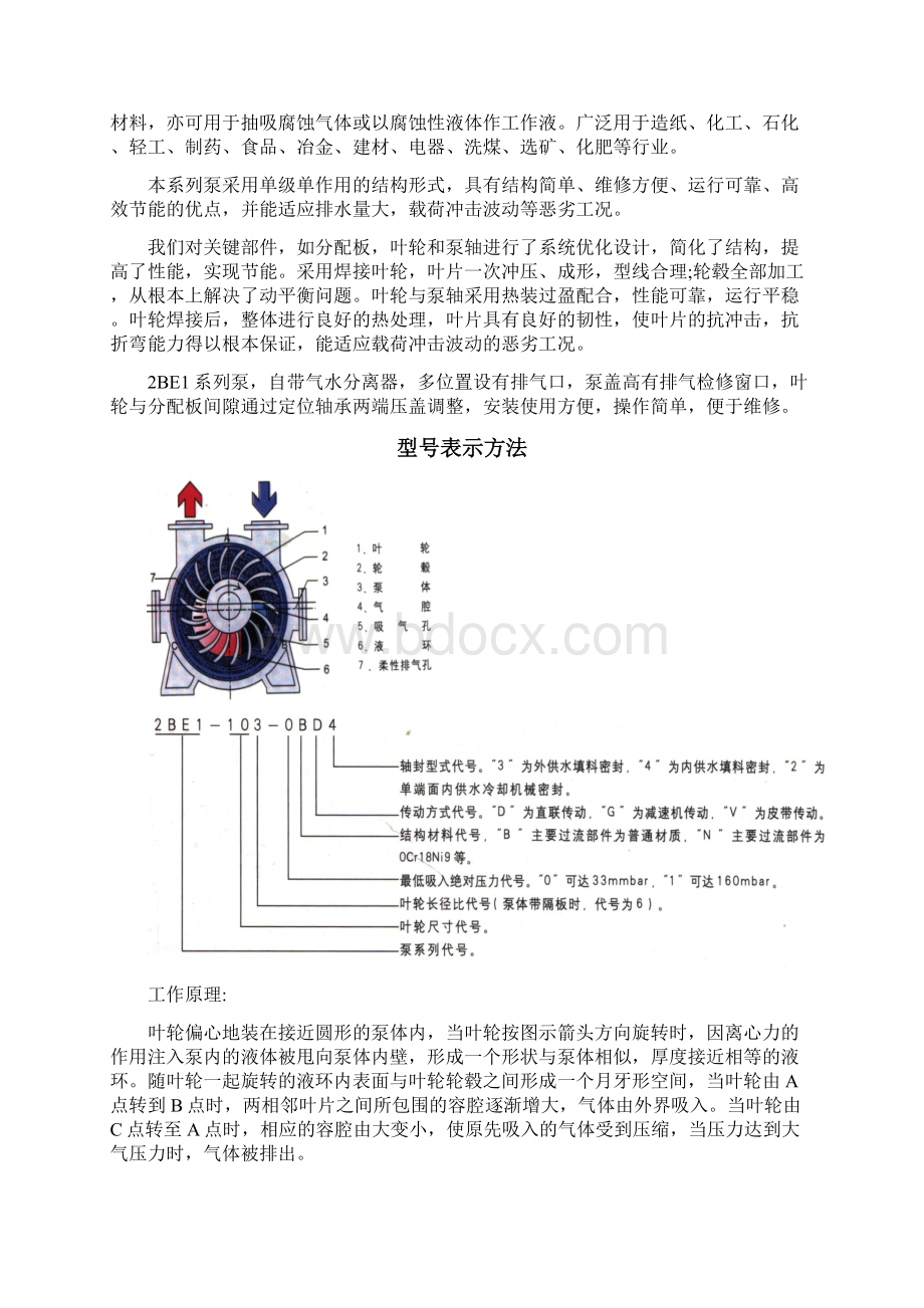 2BE1系列水环真空泵及压缩机 使用说明书.docx_第2页