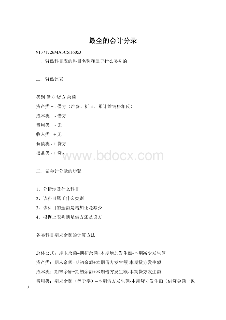 最全的会计分录.docx