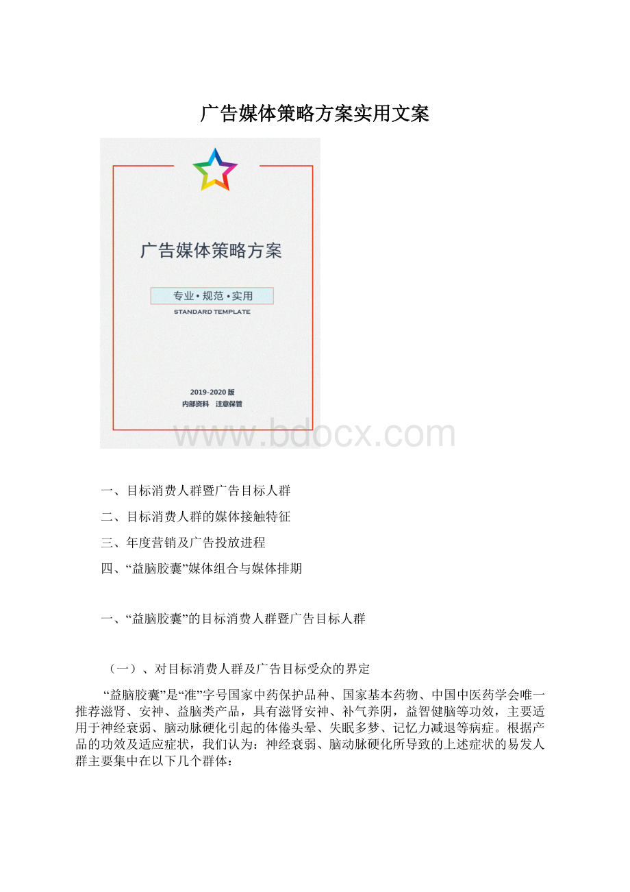 广告媒体策略方案实用文案Word下载.docx_第1页