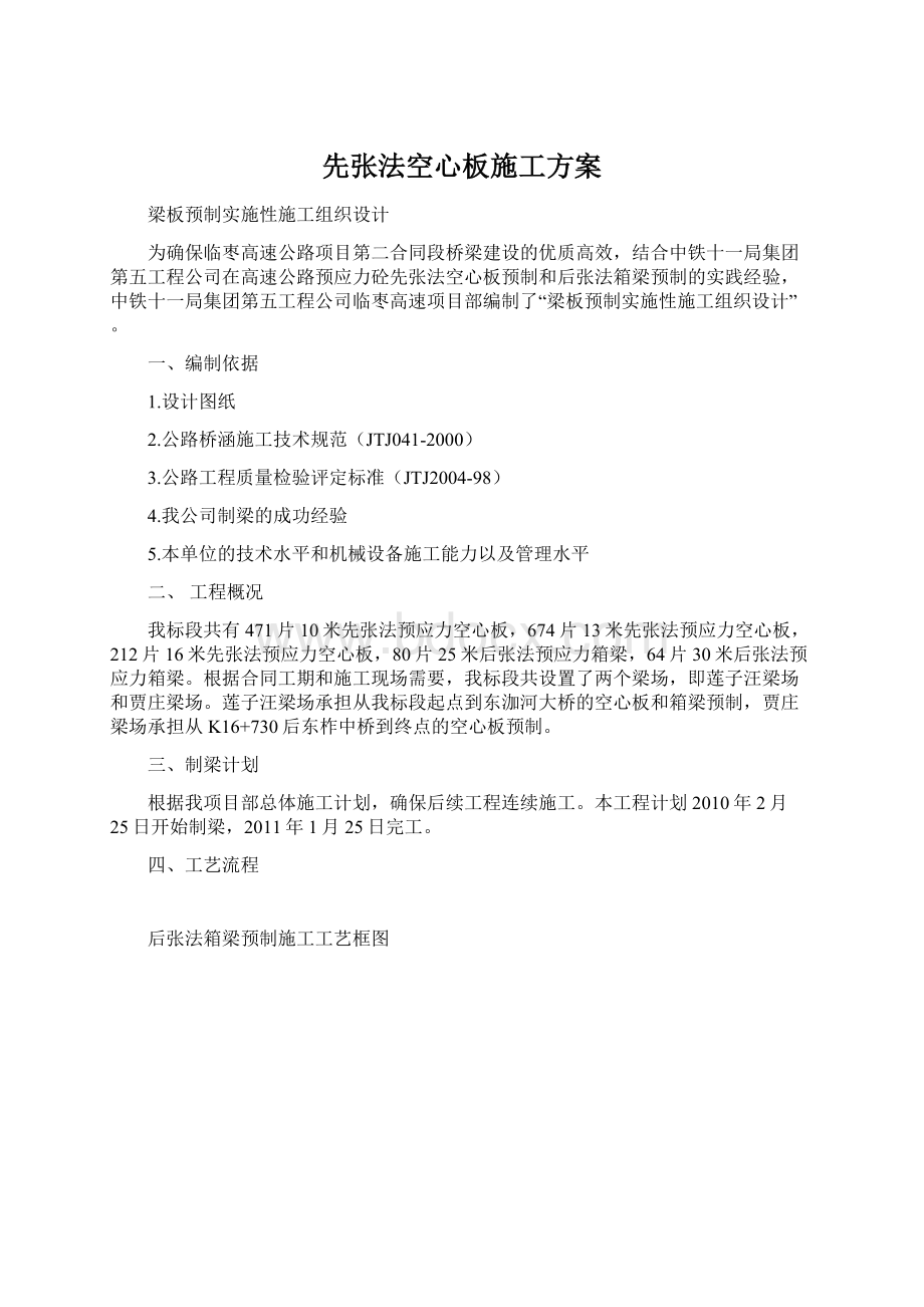 先张法空心板施工方案.docx