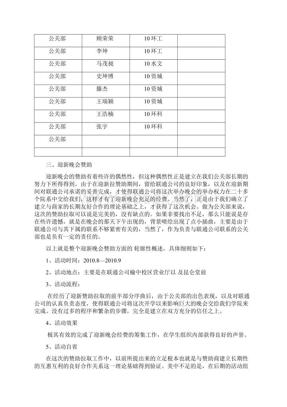 某学院学生会公关部工作总结.docx_第3页