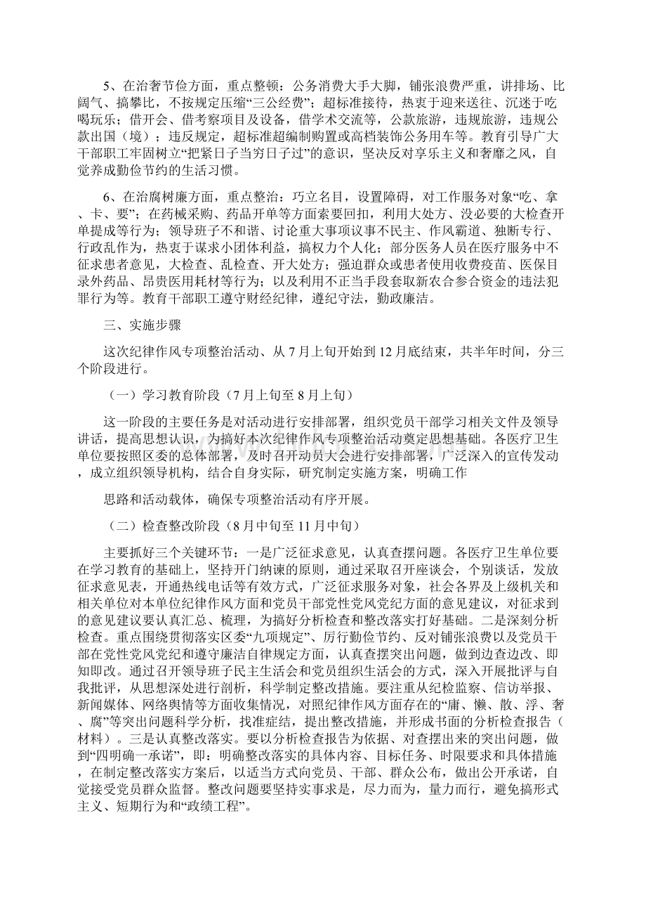 纪律作风专项整治活动实施方案.docx_第3页