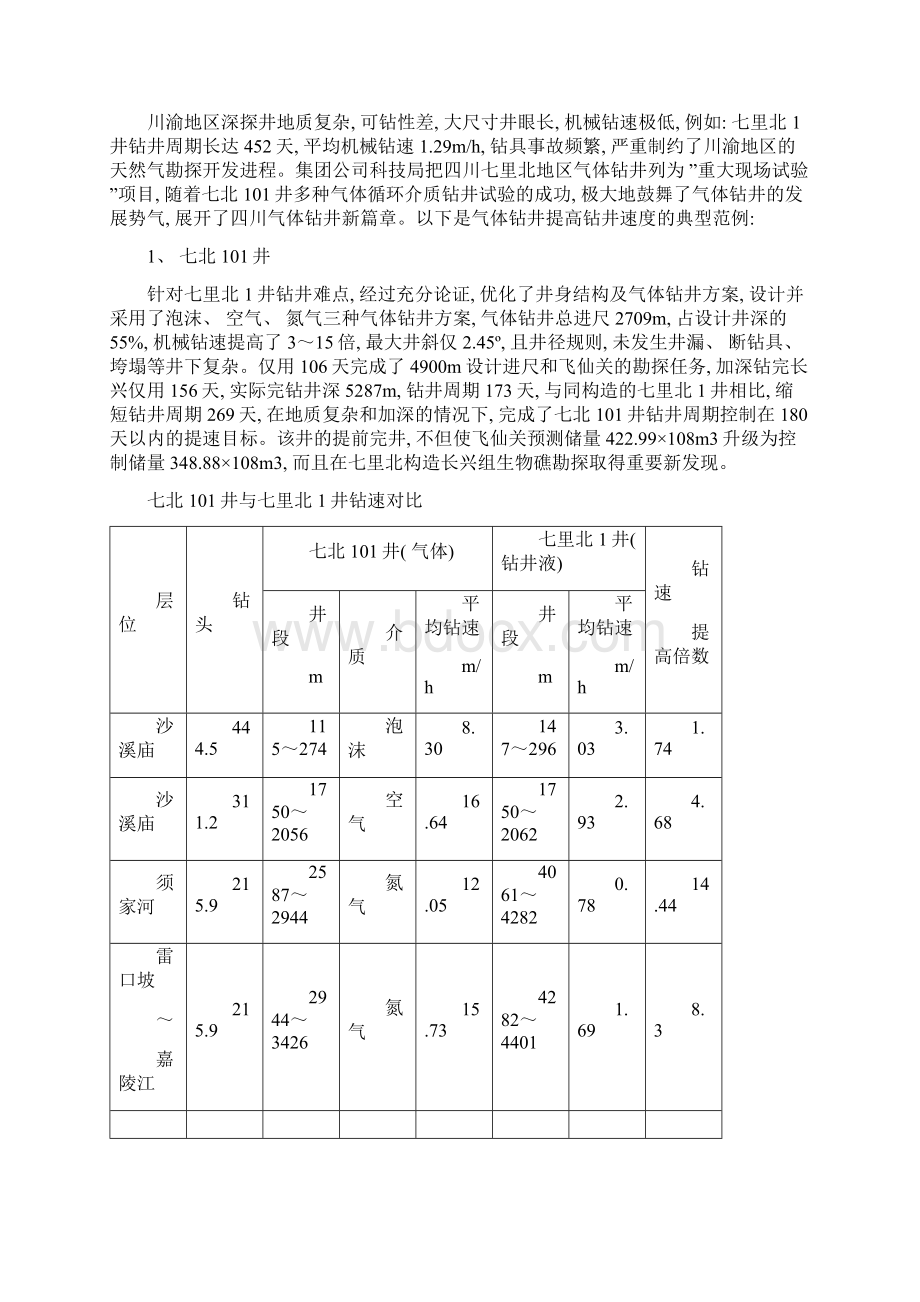 气体钻井技术在川渝地区的应用样本Word格式.docx_第2页