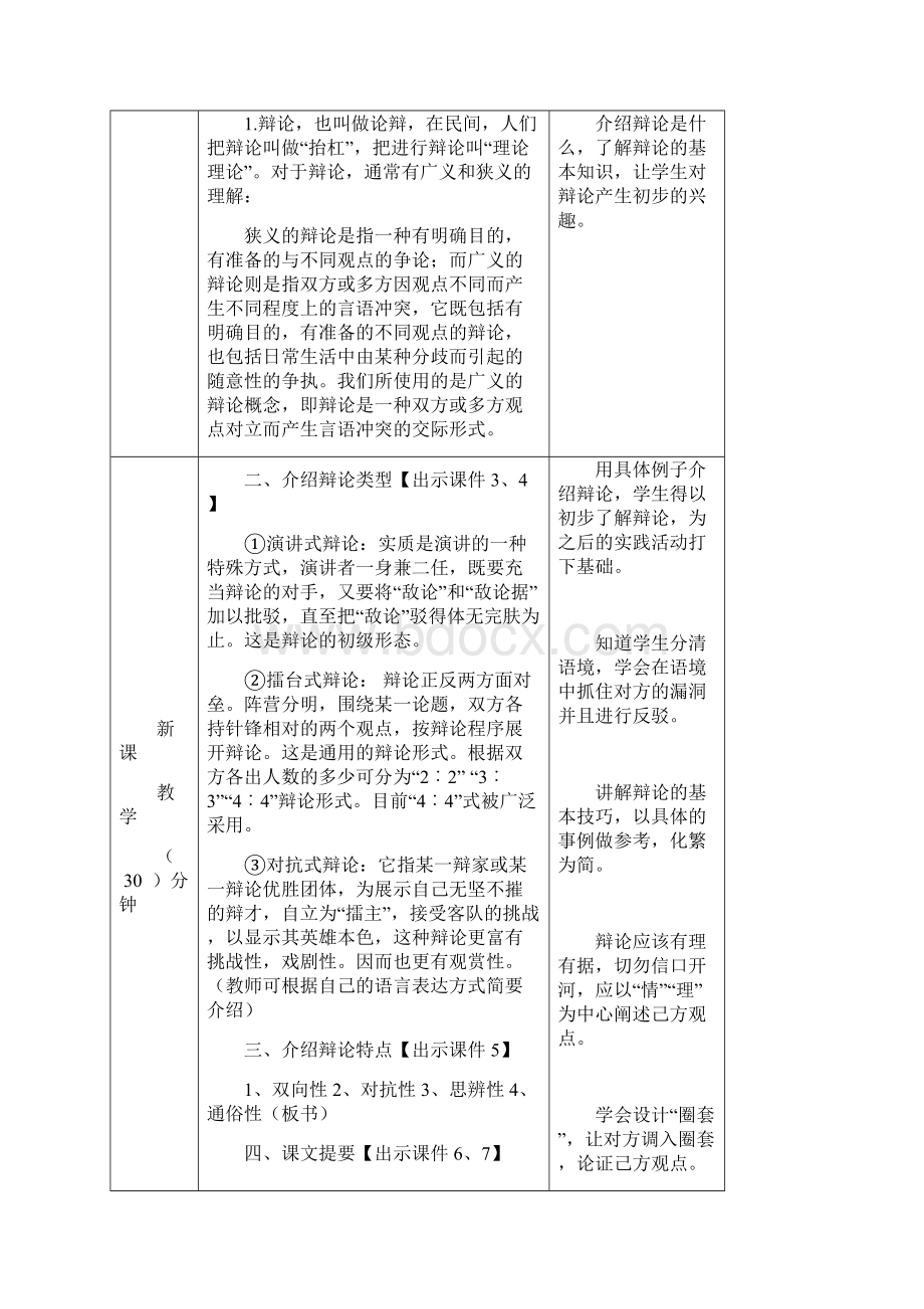 最新人教部编版六年级语文下册口语交际辩论教案Word格式文档下载.docx_第2页