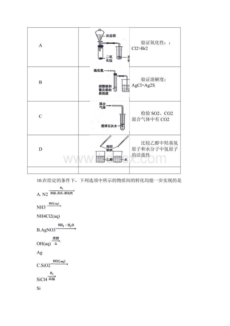 陕西省咸阳市届高三模拟考试三理综化学试题 Word版含答案.docx_第2页