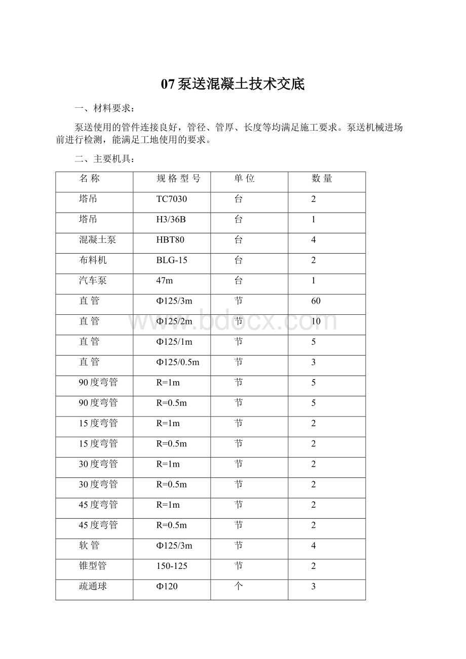 07泵送混凝土技术交底.docx