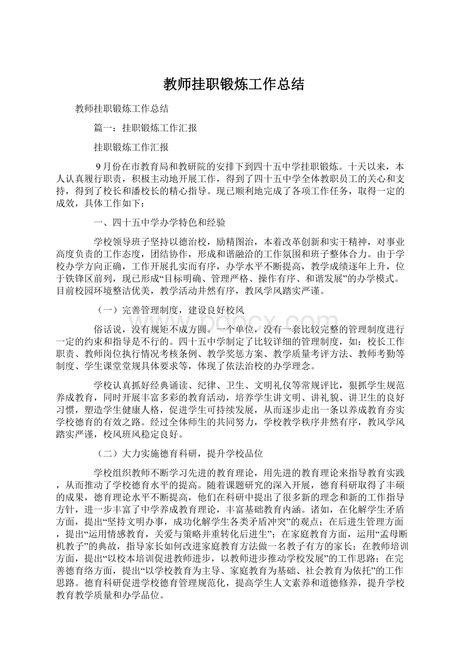 教师挂职锻炼工作总结Word文档格式.docx_第1页