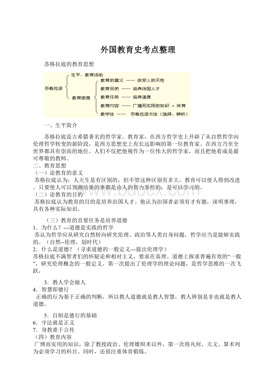 外国教育史考点整理Word文档下载推荐.docx