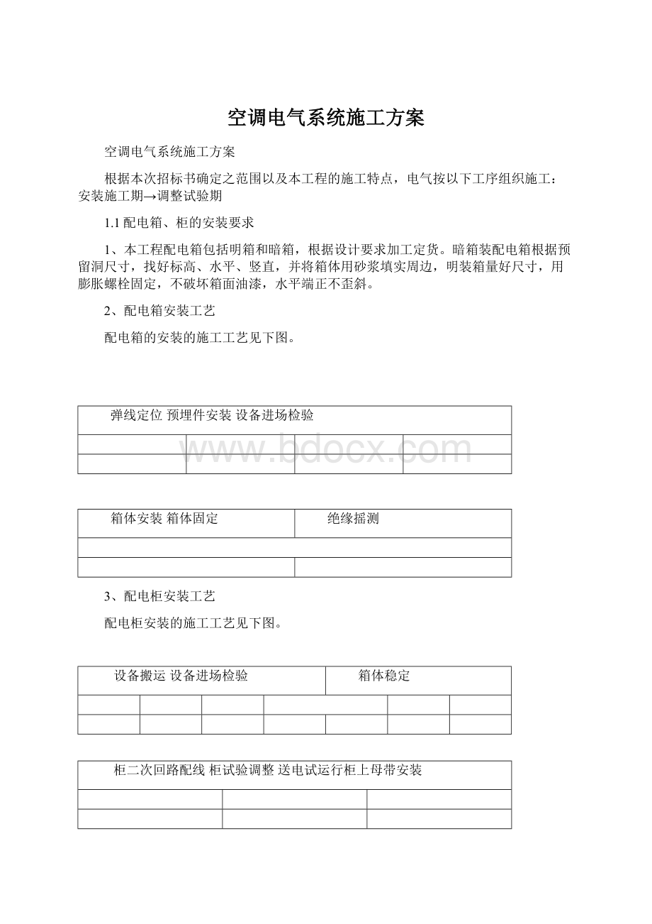 空调电气系统施工方案Word格式.docx