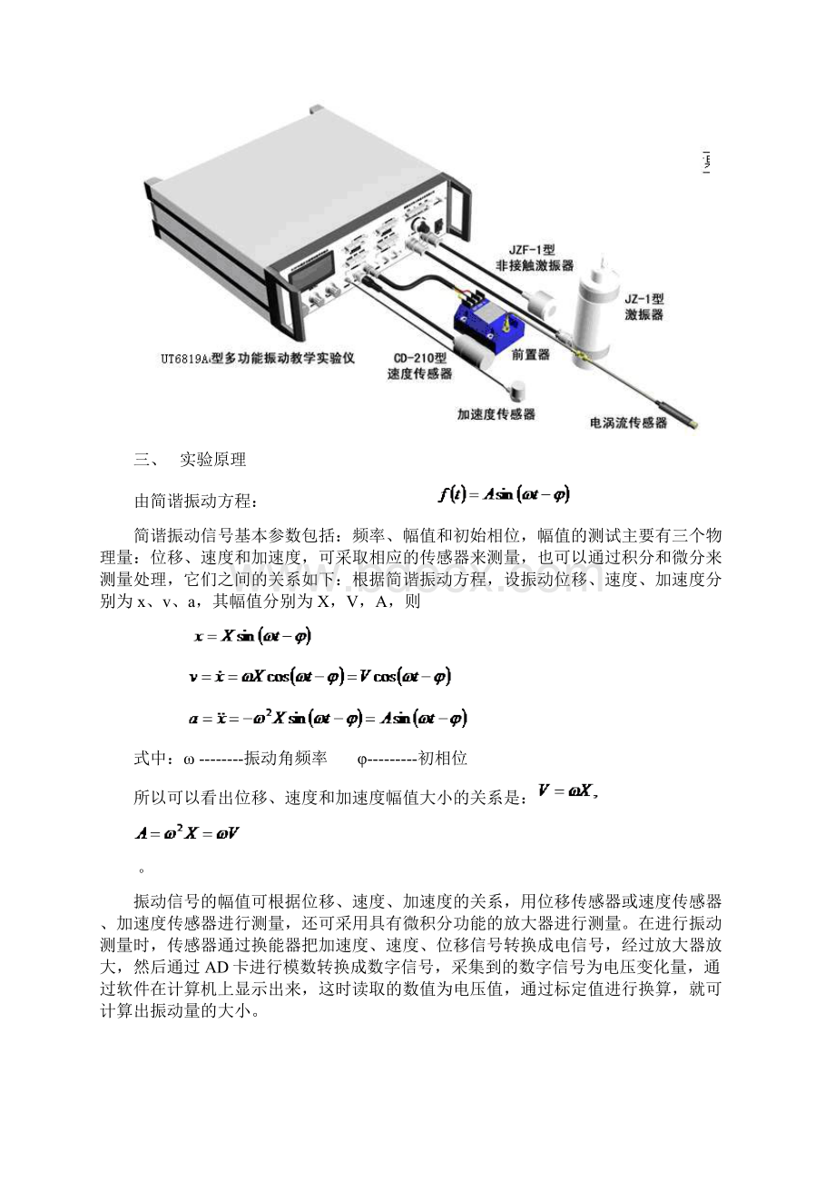 振动教学实验装置实验指导书0151126Word格式.docx_第2页