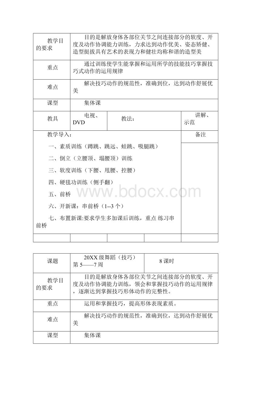 舞蹈第一学期技巧教案.docx_第2页