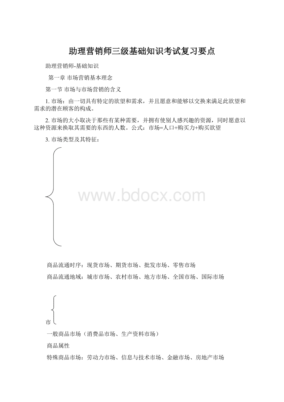 助理营销师三级基础知识考试复习要点.docx_第1页