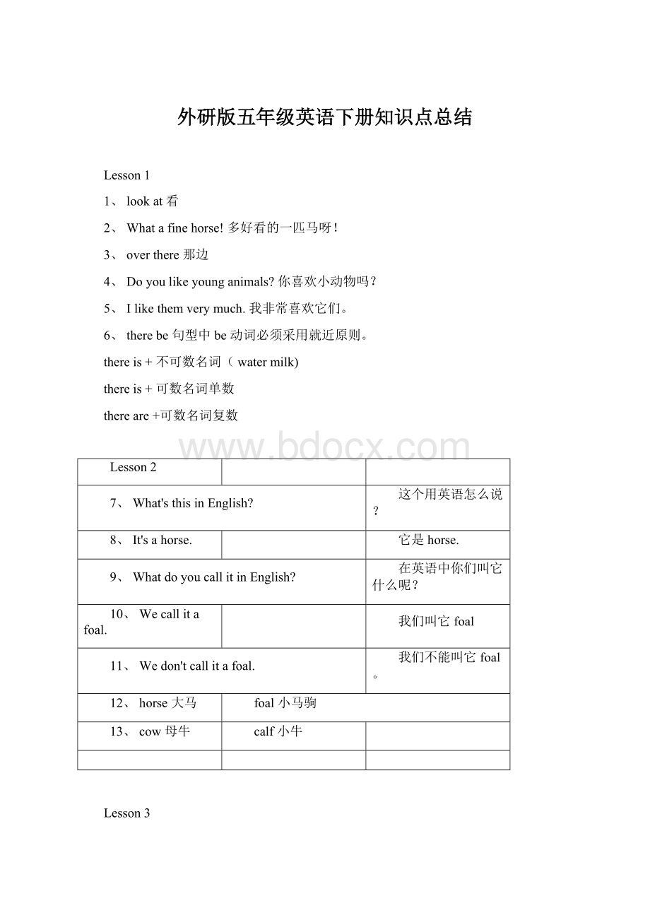 外研版五年级英语下册知识点总结Word文档格式.docx