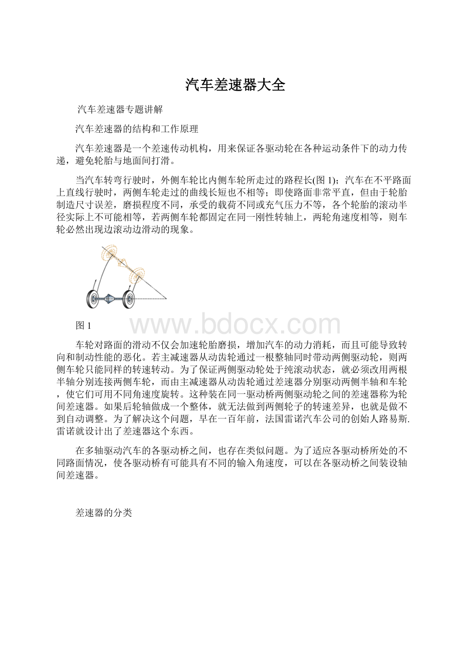 汽车差速器大全文档格式.docx_第1页