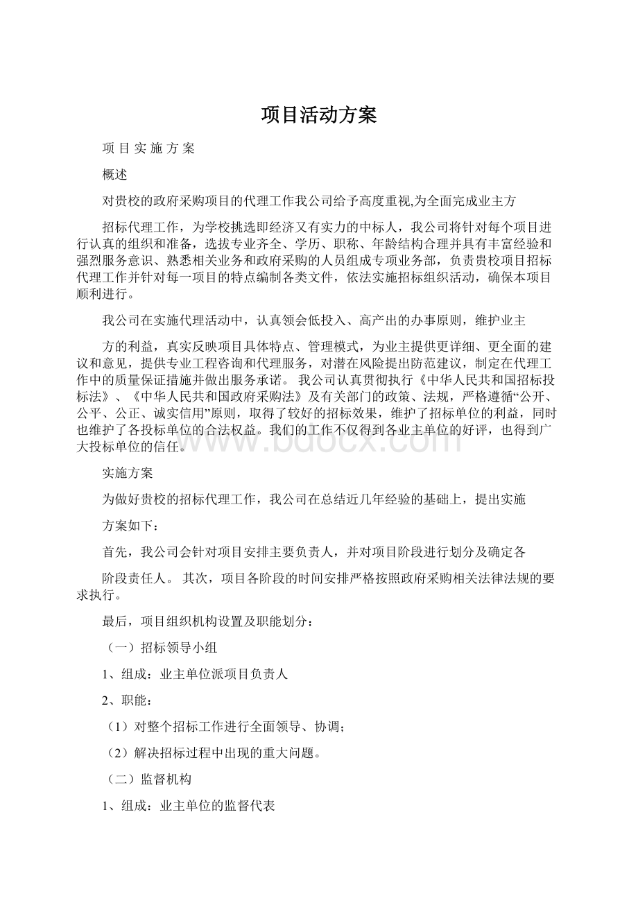 项目活动方案.docx_第1页