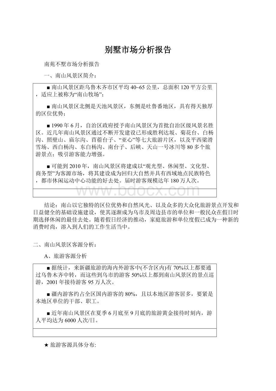 别墅市场分析报告.docx_第1页