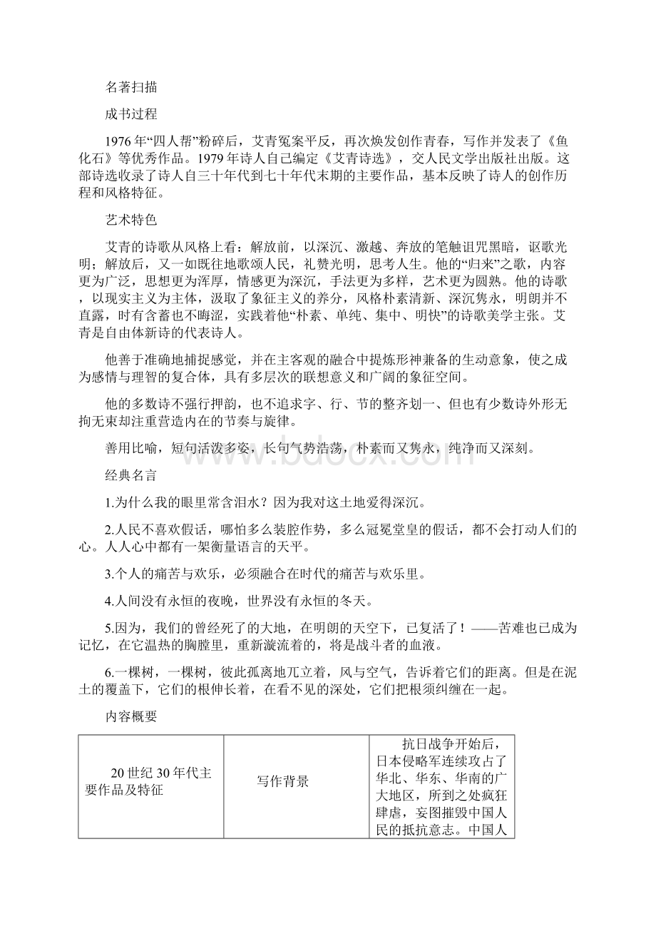 《艾青诗选》赏析与练习文档格式.docx_第2页