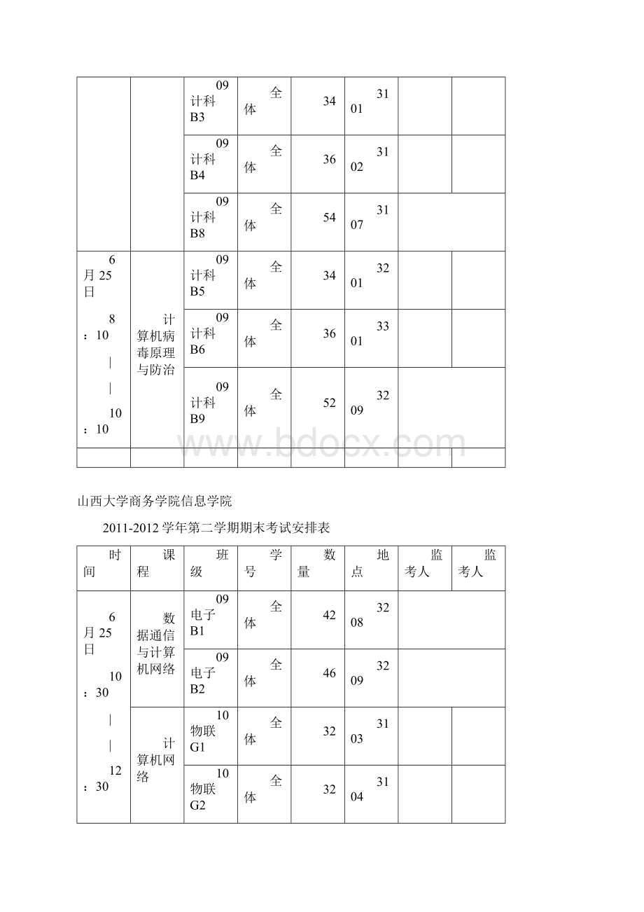 学年第二学期期末考试安排表学生.docx_第3页