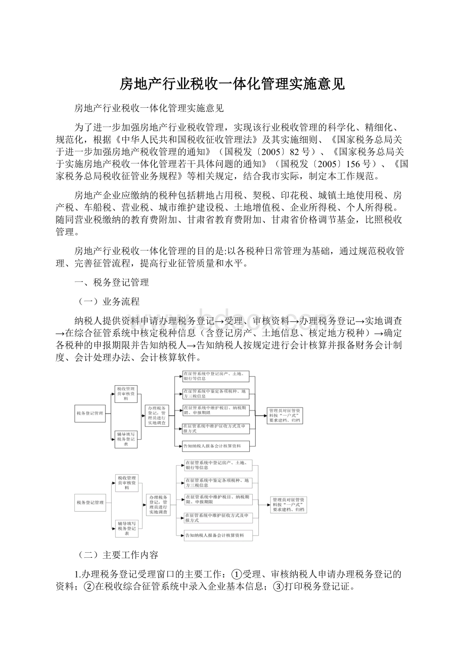 房地产行业税收一体化管理实施意见Word格式文档下载.docx_第1页