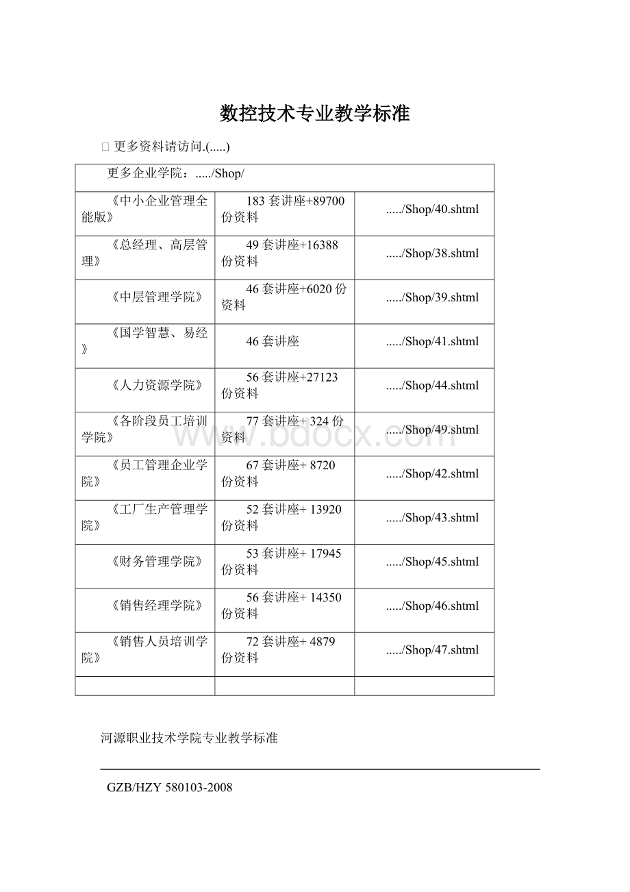 数控技术专业教学标准.docx_第1页