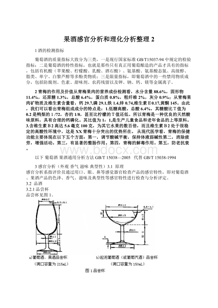 果酒感官分析和理化分析整理2.docx