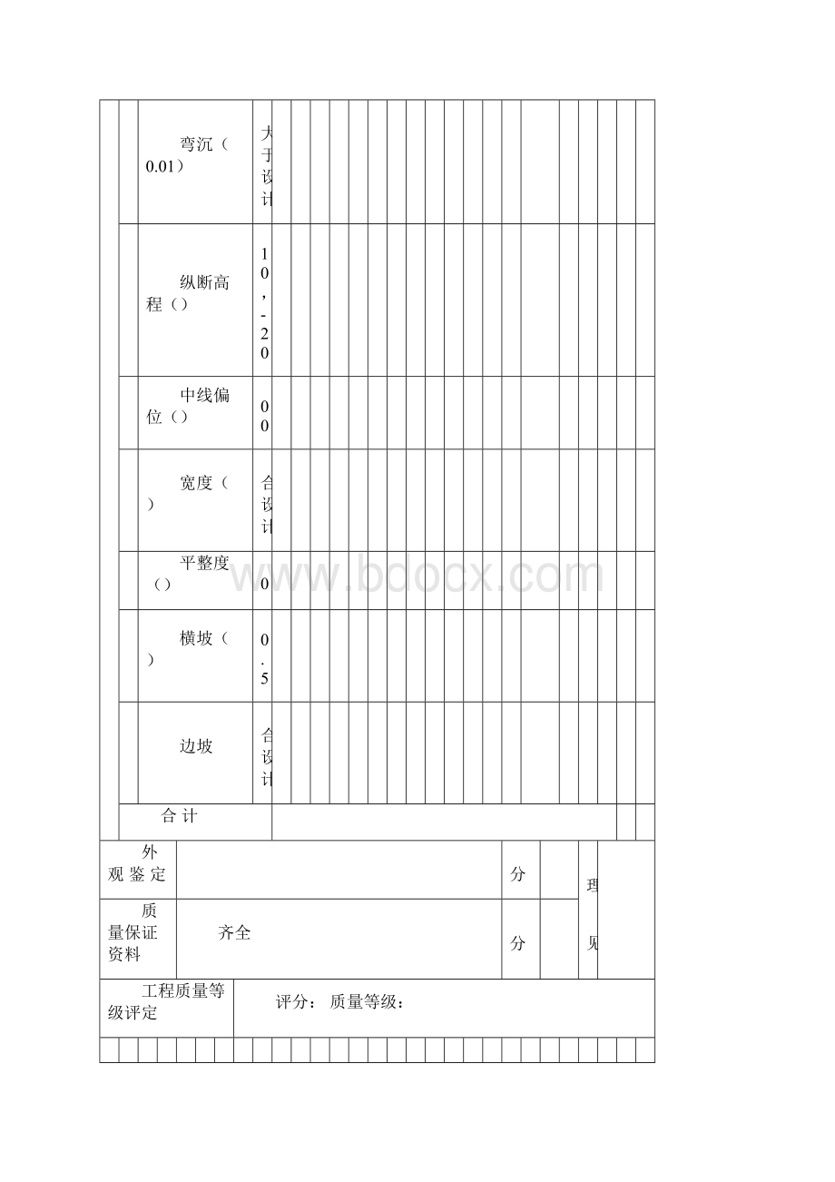 桥梁工程公路工程水利工程质量检验评定表文档格式.docx_第2页