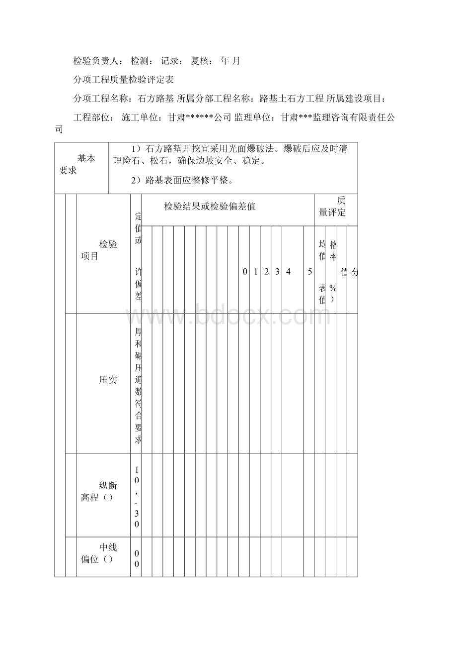 桥梁工程公路工程水利工程质量检验评定表文档格式.docx_第3页