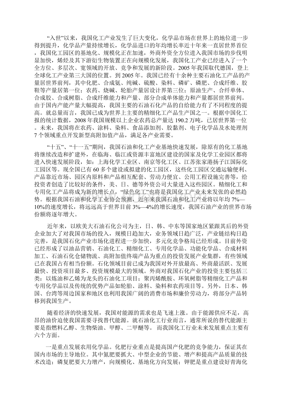 化工项目可行性研究报告 模板Word文档格式.docx_第2页