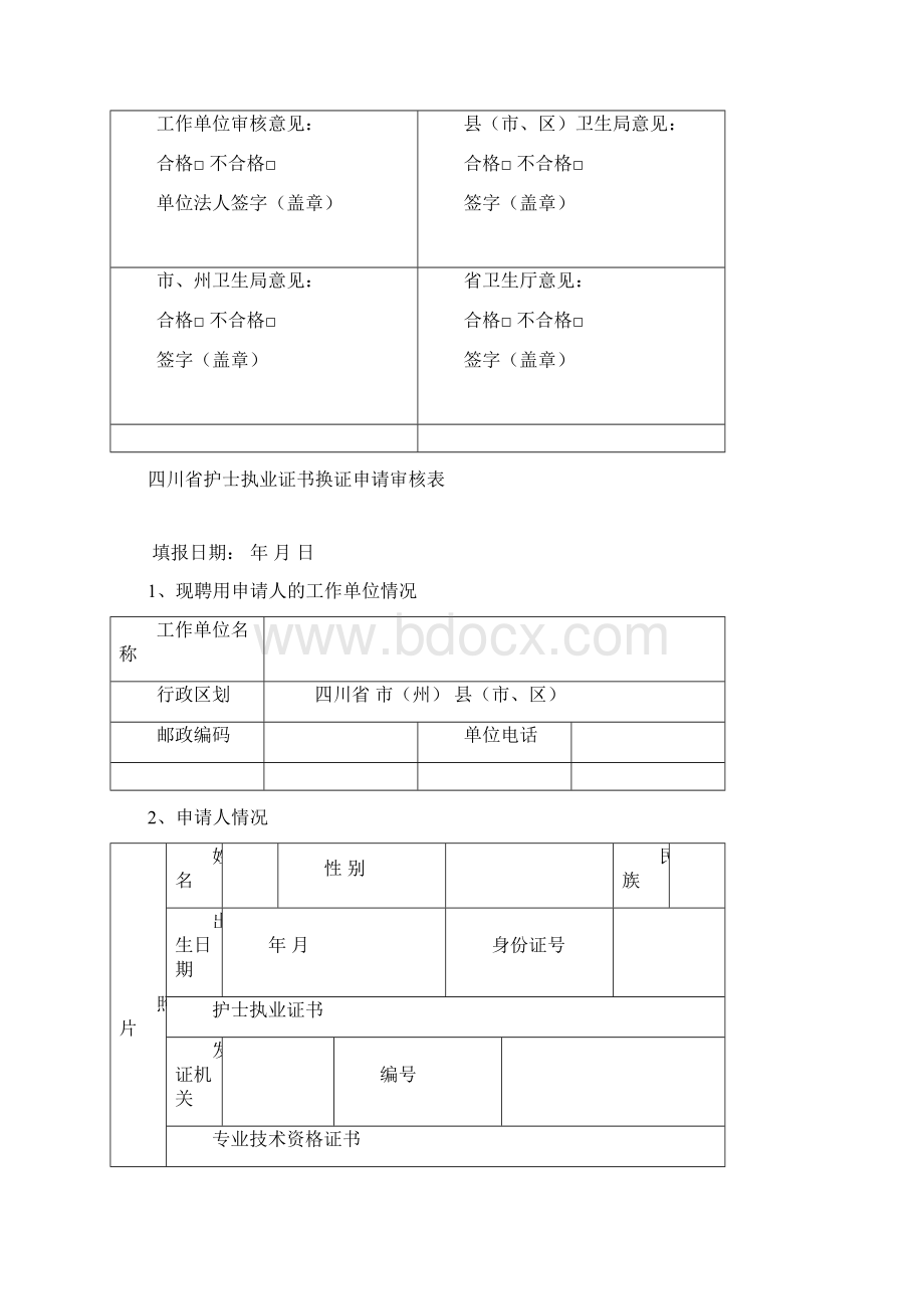 四川护士执业注册申请审核表.docx_第2页