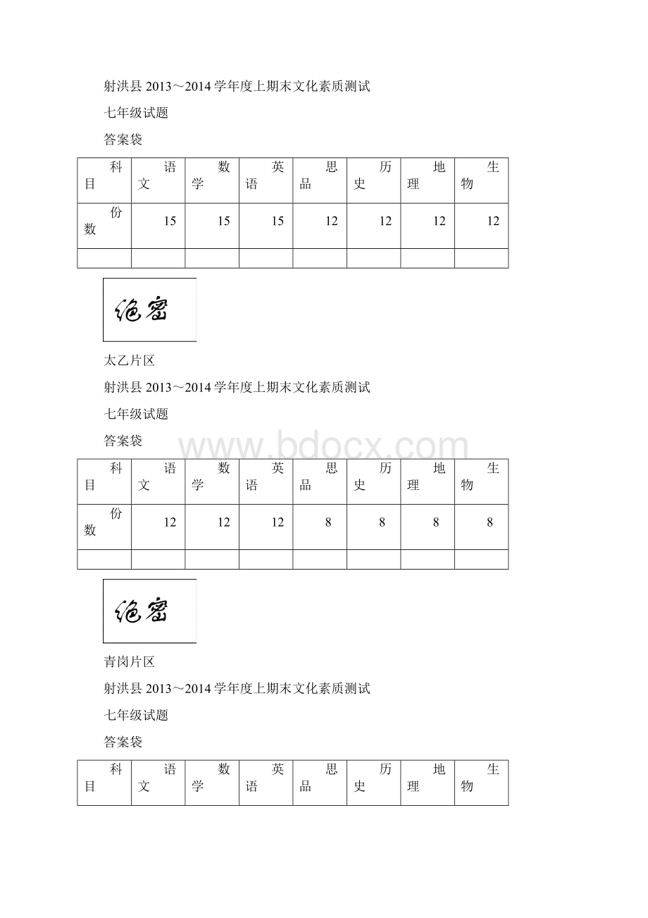 片区阅卷场答案袋七年级.docx_第2页