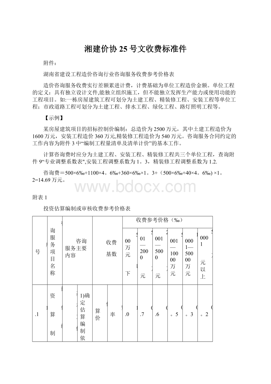 湘建价协25号文收费标准件Word格式文档下载.docx