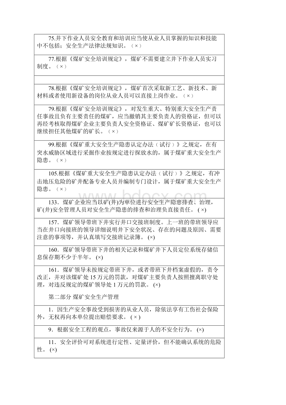 版安全管理人员培训最新判断题库错题.docx_第3页