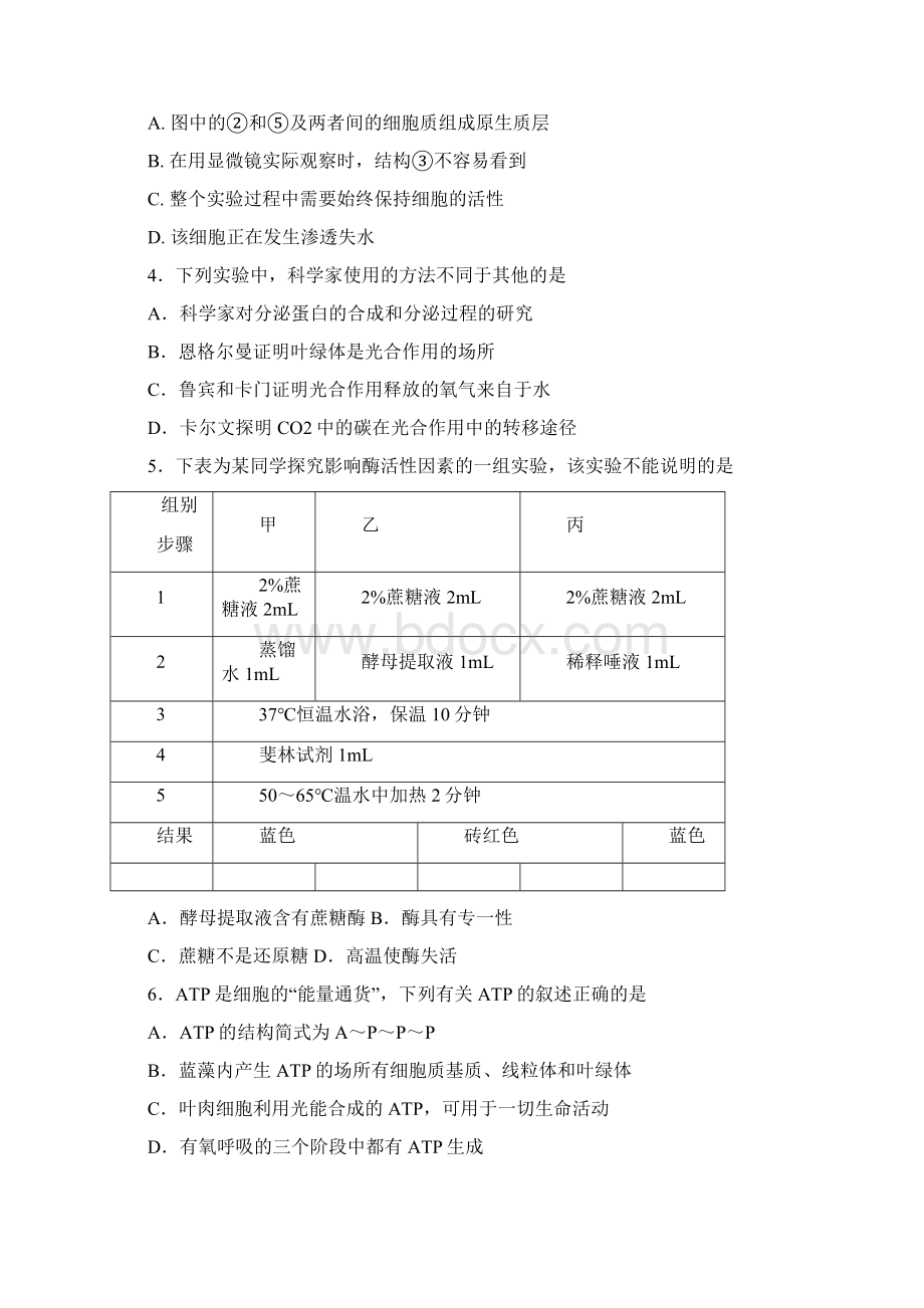 江苏省重点高中届高三月考二统模拟生物试题.docx_第2页