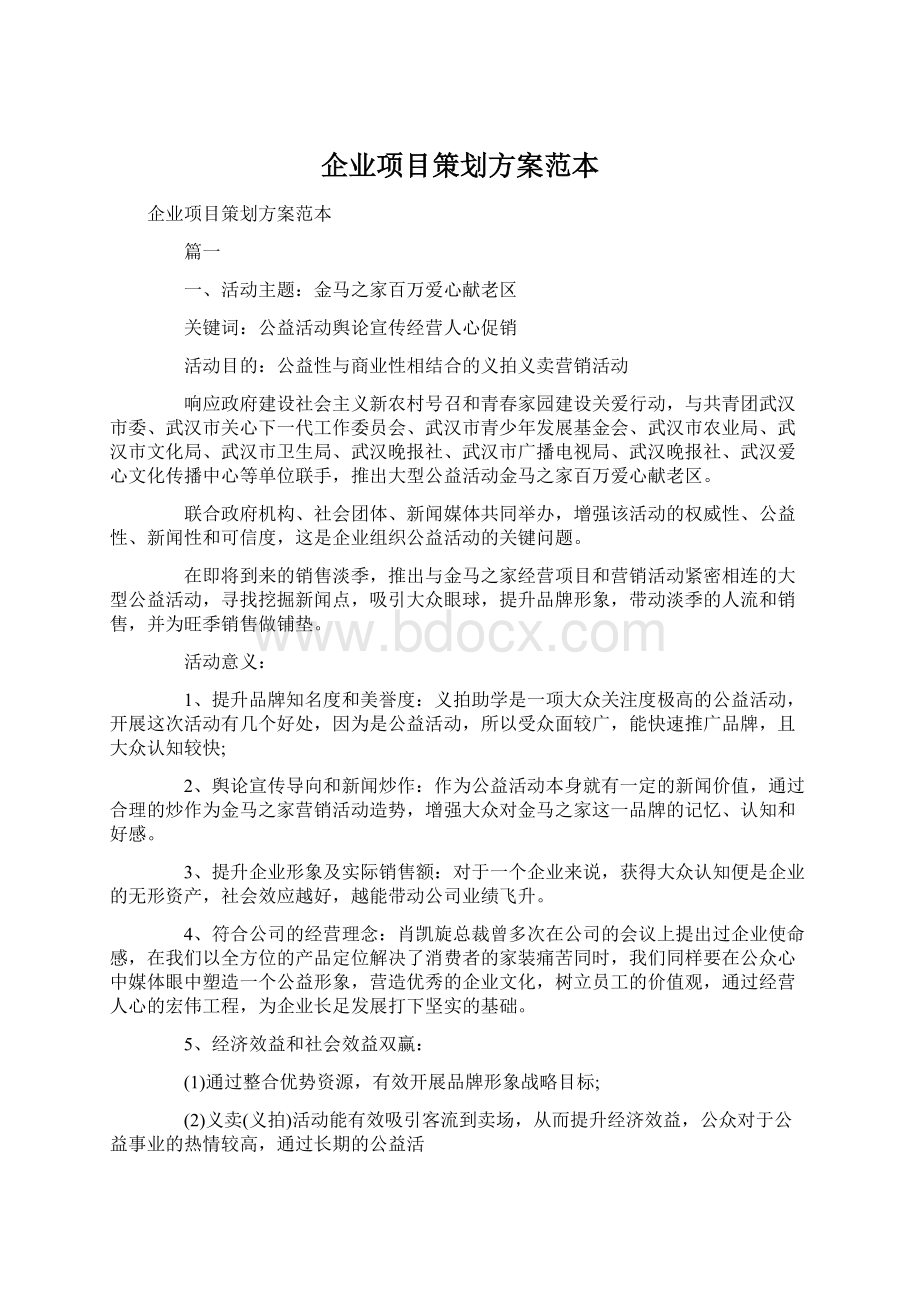 企业项目策划方案范本Word下载.docx_第1页