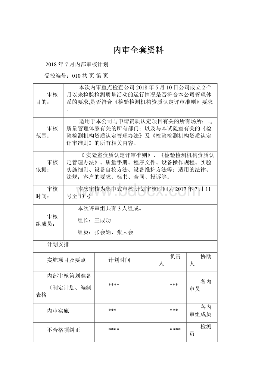 内审全套资料.docx