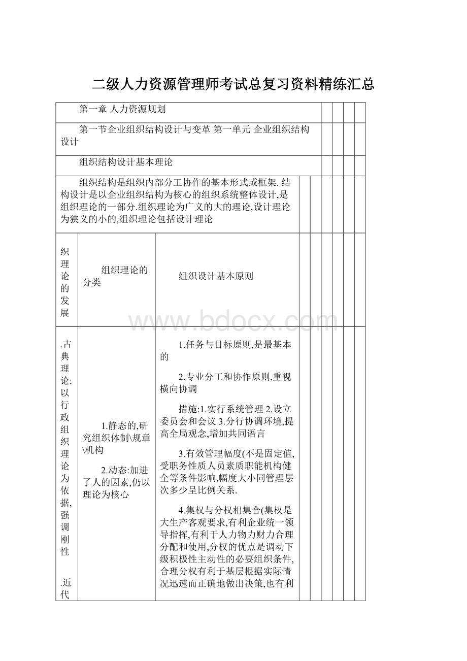 二级人力资源管理师考试总复习资料精练汇总.docx_第1页